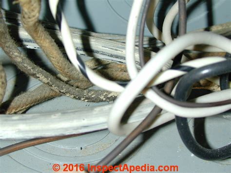 house wiring wrapped in metal|cloth covered wire damage.